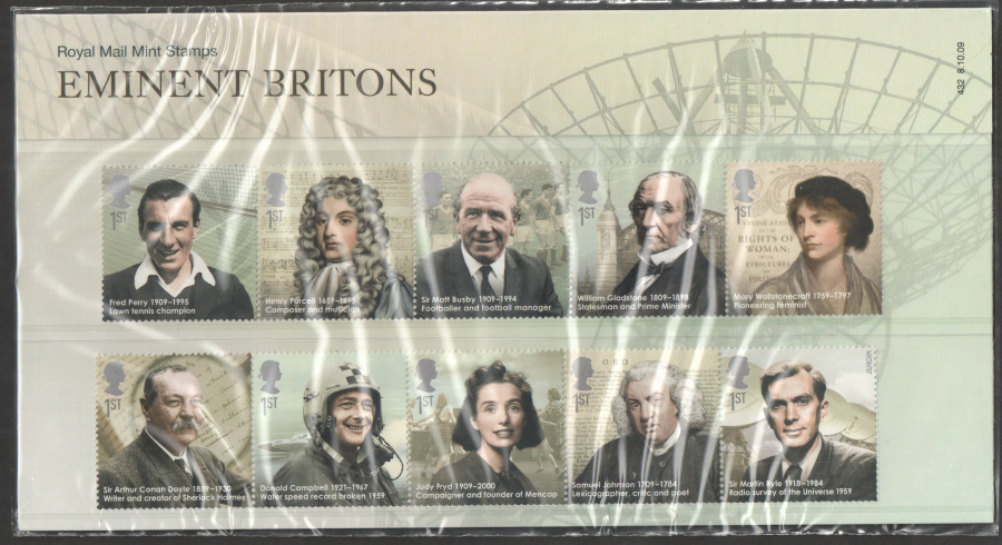 (image for) 2009 Eminent Britons Presentation Pack 432 - Click Image to Close